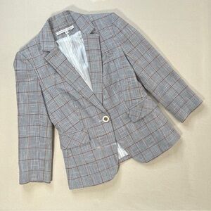 Veronica Beard Plaid Dickey Jacket in Grey